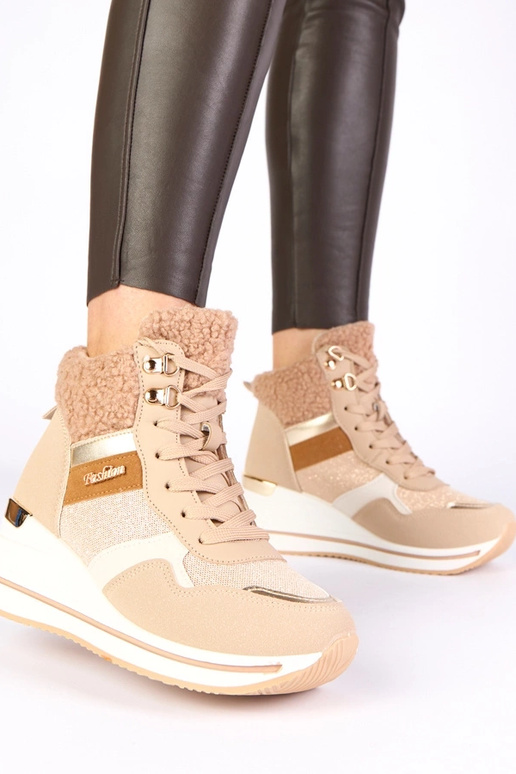 Botas de nieve cálidas color arena...
