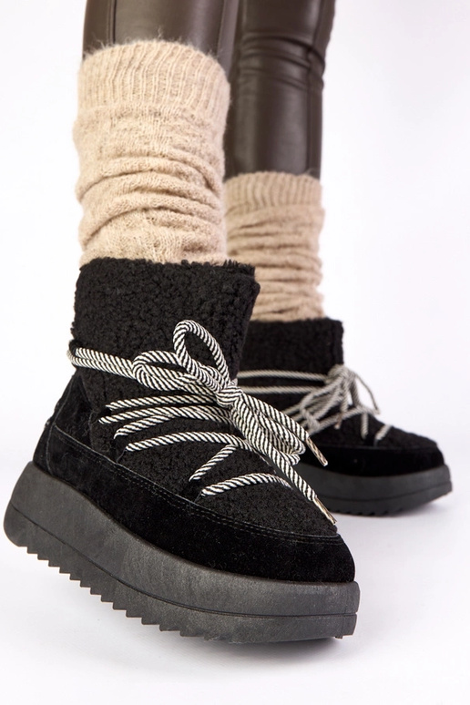 Botas de nieve cálidas y con cordones...