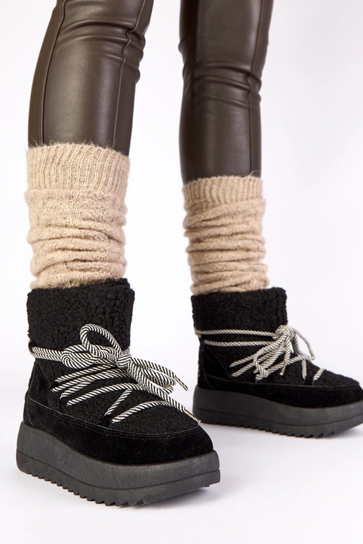 Botas de nieve cálidas y con cordones...