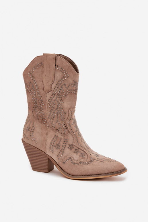 botas estilo vaquero Femenino Con decoración beige Arlissima