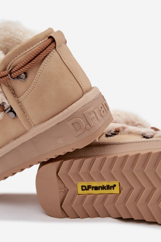 Botas de nieve infantiles color arena con forro de piel D.Franklin DFSH370011