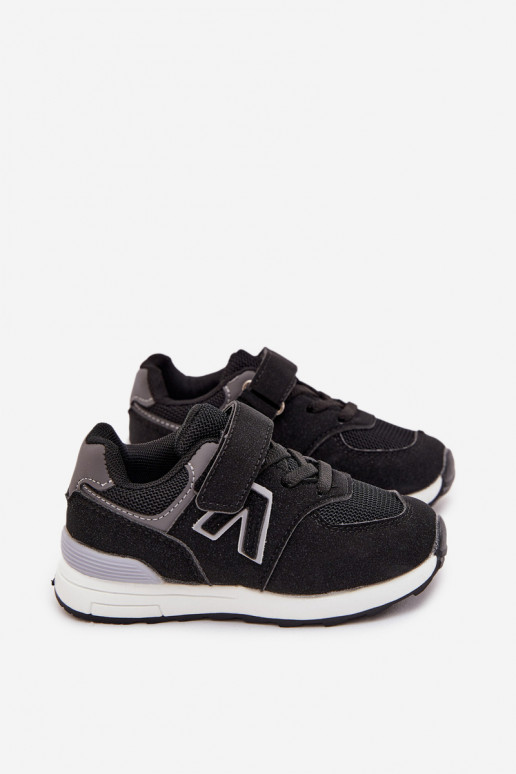 Zapatillas deportivas para niños color negro con cierres de velcro Galisse