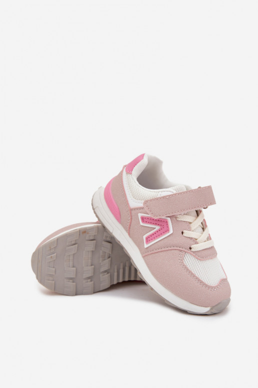 Zapatillas deportivas para niños color rosa con cierres de velcro Galisse