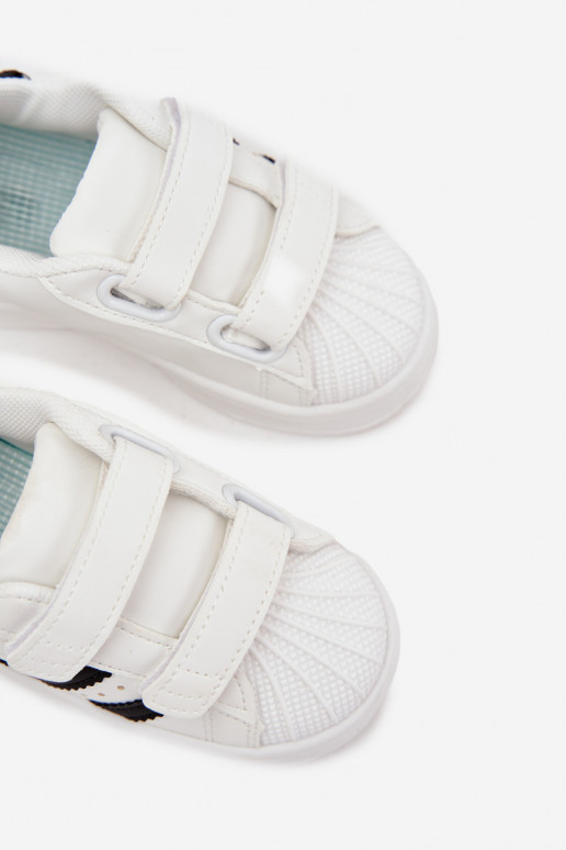 Zapatillas deportivas infantiles modelo Sneakers de piel sintética, color blanco, Renel