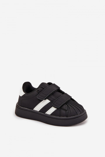 Zapatillas deportivas infantiles modelo Sneakers de piel sintética, color negro, Renel