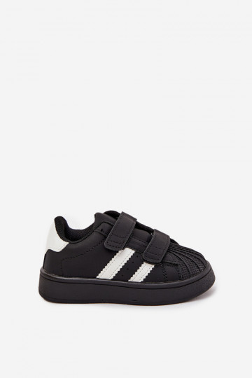 Zapatillas deportivas infantiles modelo Sneakers de piel sintética, color negro, Renel 2