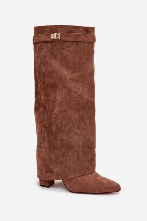 botas de gamuza ecológicaoAe Obcas Słupek Al castillo calentamiento ENyAinięta CholeAka beige Evyra