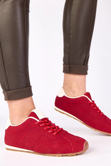 Zapatillas rojas con acento blanco Birna 2