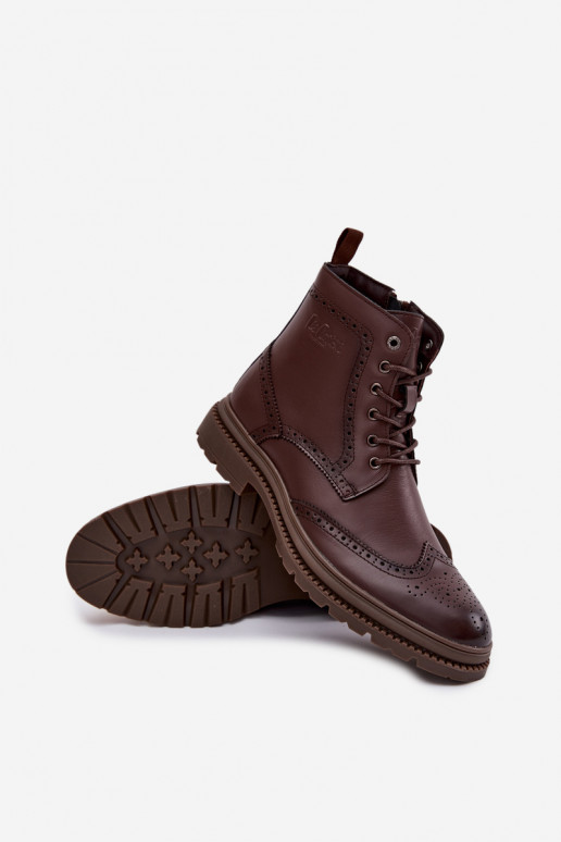 Piel Botas Tiene quesculino Lee Cooper LCJ-25-33-3960 color marrón
