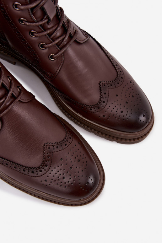 Piel Botas Tiene quesculino Lee Cooper LCJ-25-33-3960 color marrón