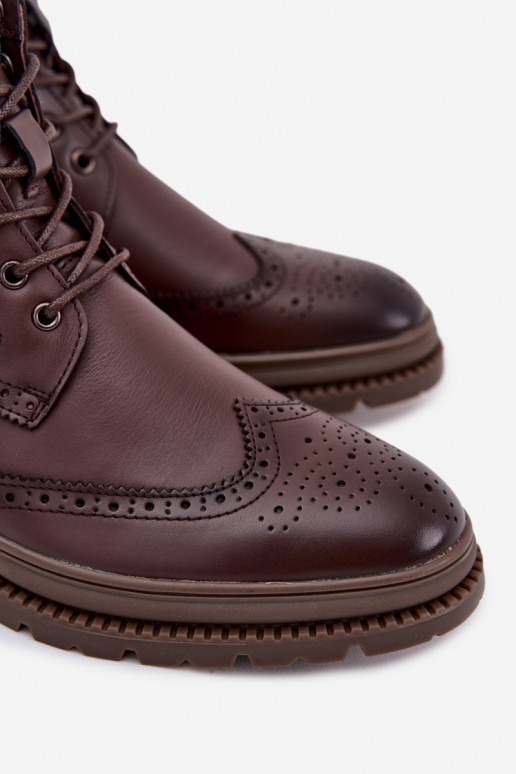 Piel Botas Tiene quesculino Lee Cooper LCJ-25-33-3960 color marrón