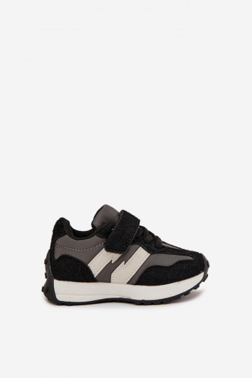 Zapatillas deportivas para niños con cierres de velcro en color negro Miranda 2