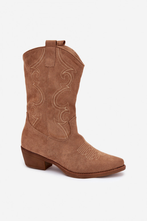 Botas camperas de mujer con tacones calentamiento beige Lovelle