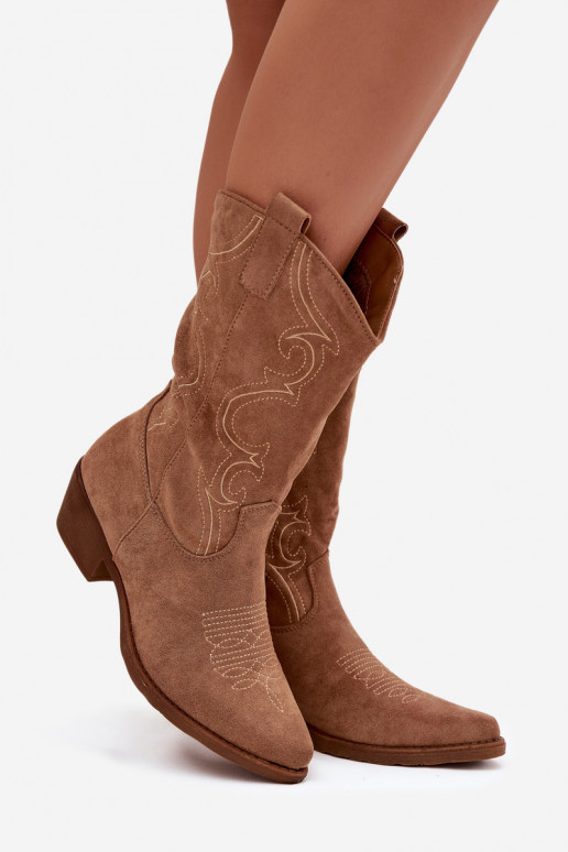 Botas camperas de mujer con tacones calentamiento beige Lovelle