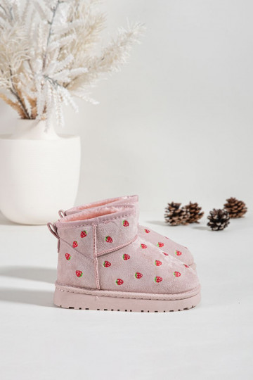 Botas de nieve infantiles con mariposas, color rosa Gracina