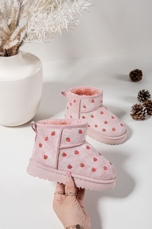 Botas de nieve infantiles con mariposas, color rosa Gracina
