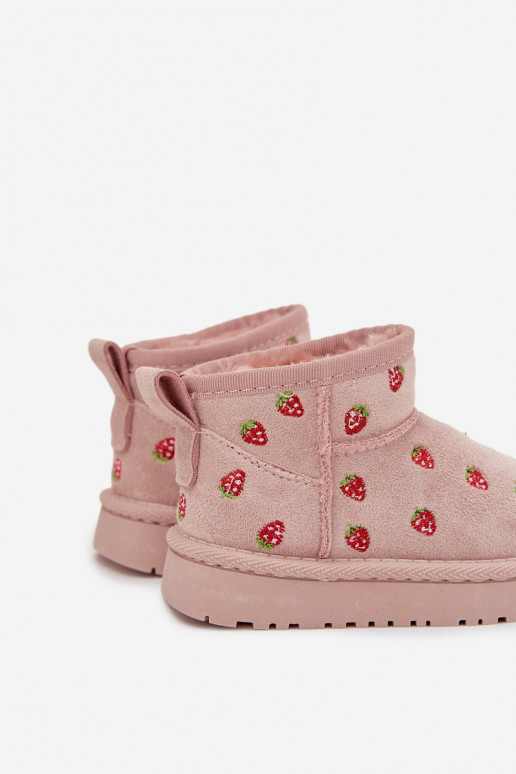 Botas de nieve infantiles con mariposas, color rosa Gracina