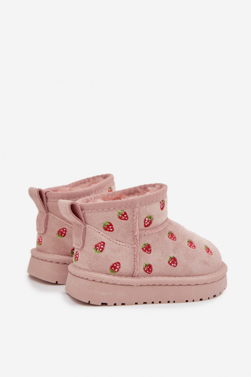 Botas de nieve infantiles con mariposas, color rosa Gracina