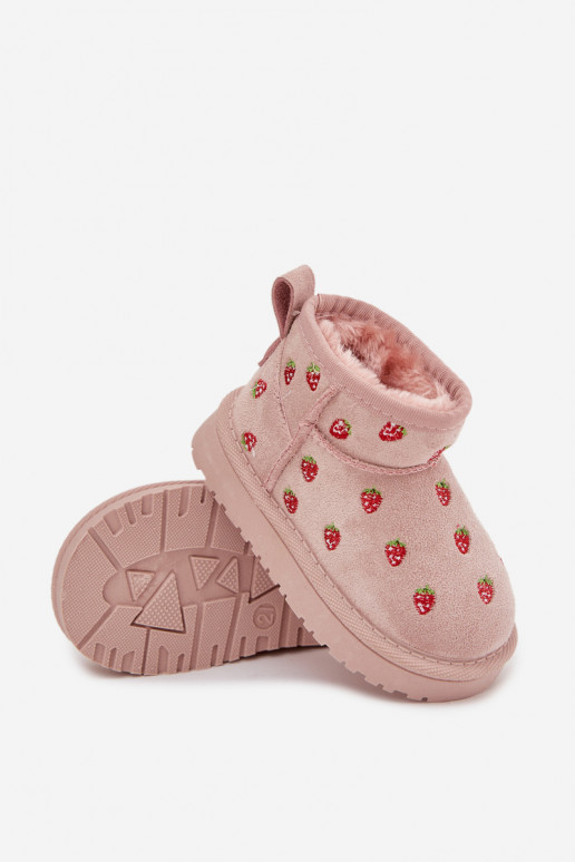 Botas de nieve infantiles con mariposas, color rosa Gracina