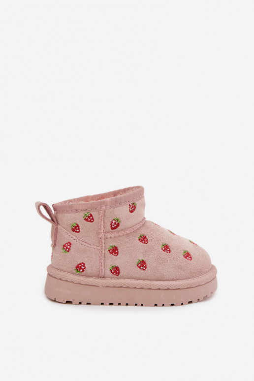 Botas de nieve infantiles con mariposas, color rosa Gracina