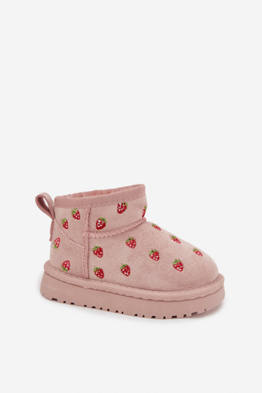 Botas de nieve infantiles con mariposas, color rosa Gracina