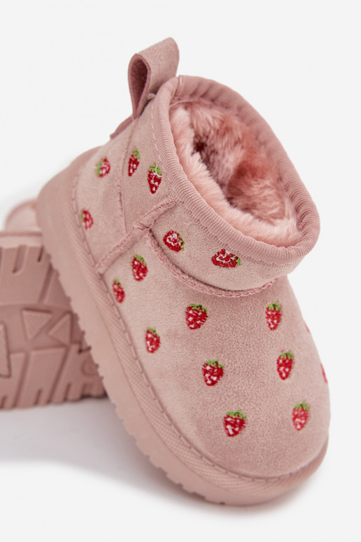 Botas de nieve infantiles con mariposas, color rosa Gracina