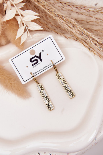 con detalles elegantesi ENiszące con ojos centelleantes Stal Pozłacana