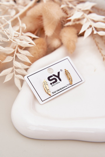 con detalles elegantesi Listki con ojos centelleantes Stal NierdzeAna color dorado