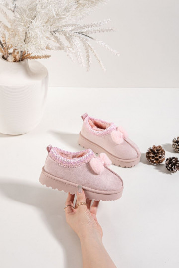 Botas de nieve infantiles con bordado y lazo, color rosa Daven 2