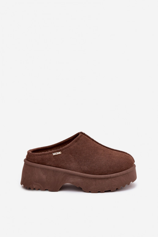 Botas de nieve baja de las mujeres con una plataforma color marrón Yrenna