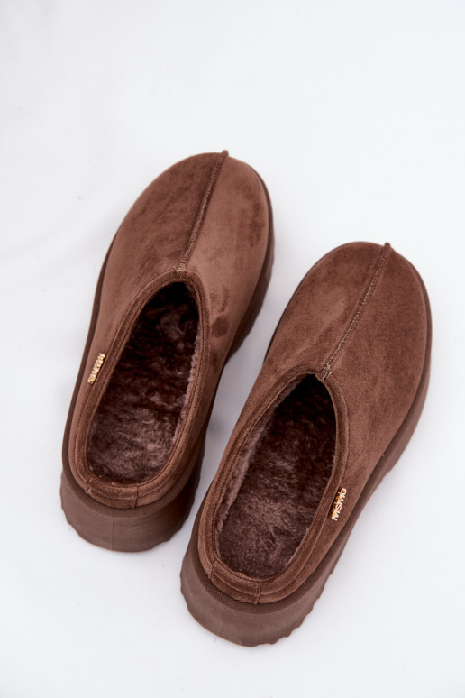 Botas de nieve baja de las mujeres con una plataforma color marrón Yrenna