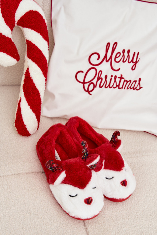 Zapatillas Activadovidad Femenino con un tema Reno con un abrigo de piel color rojo Orsella