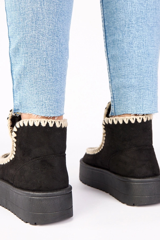 Botas de nieve negras con plataforma...