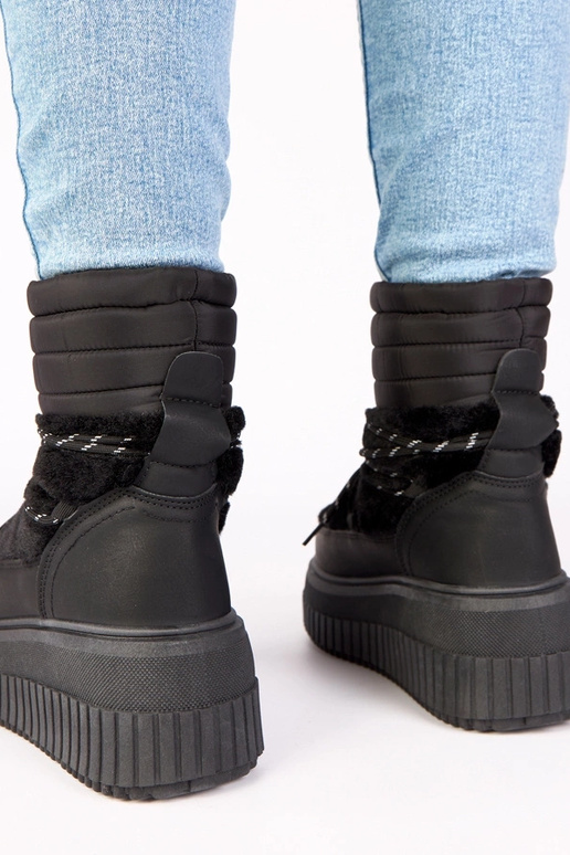 Botas de nieve negras con plataforma...