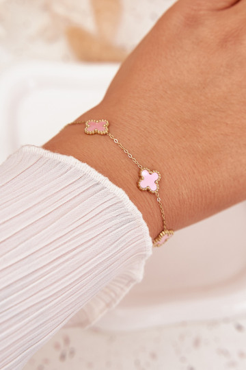 Una pulsera Con colgantes Stal NierdzeAna oro-rosa