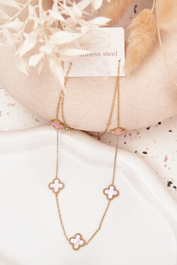 Cadena de acero inoxidable color oro rosa 2