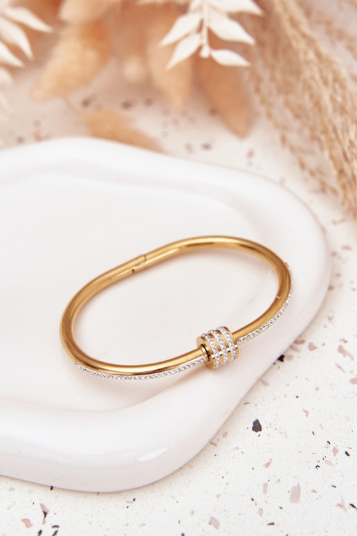 Una pulsera Femenino con ojos centelleantes Stal NierdzeAna color dorado