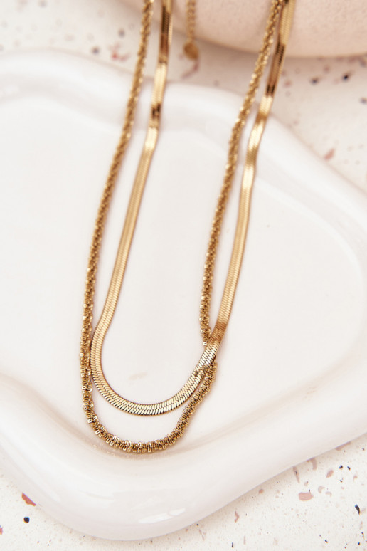 Doble circuito Hecho de acero quirúrgico color dorado