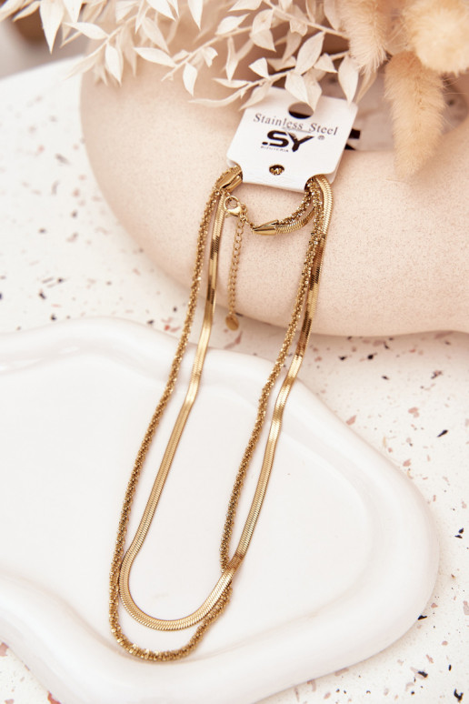 Doble circuito Hecho de acero quirúrgico color dorado