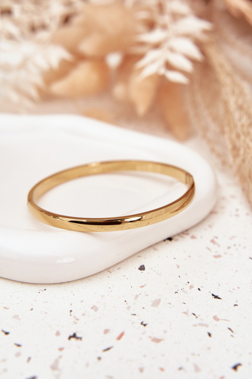 Gładka Una pulsera Hecho de acero quirúrgico color dorado