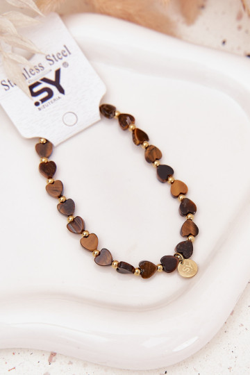 Una pulsera Corazones Hecho de acero quirúrgico Tiene querrón 2