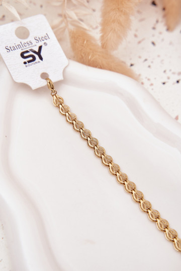 Una pulsera Hecho de acero quirúrgico color dorado 2