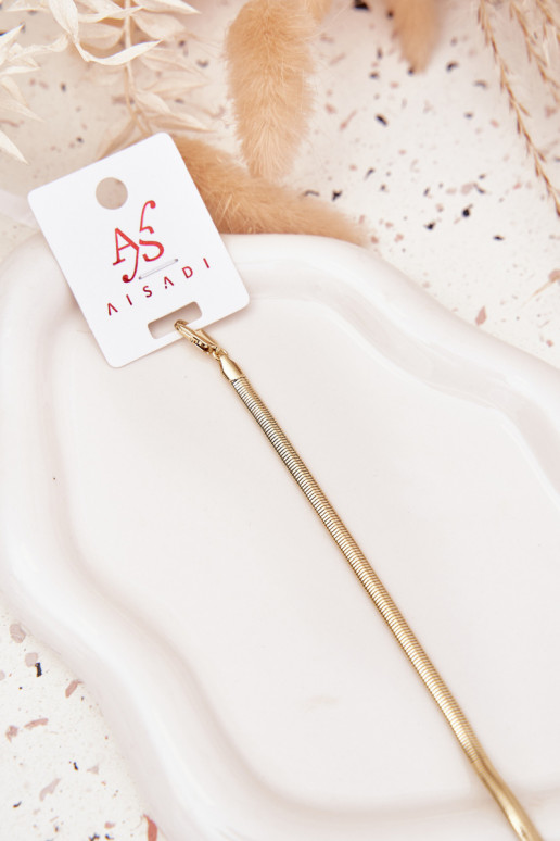 Una pulsera Serpiente Hecho de acero quirúrgico color dorado