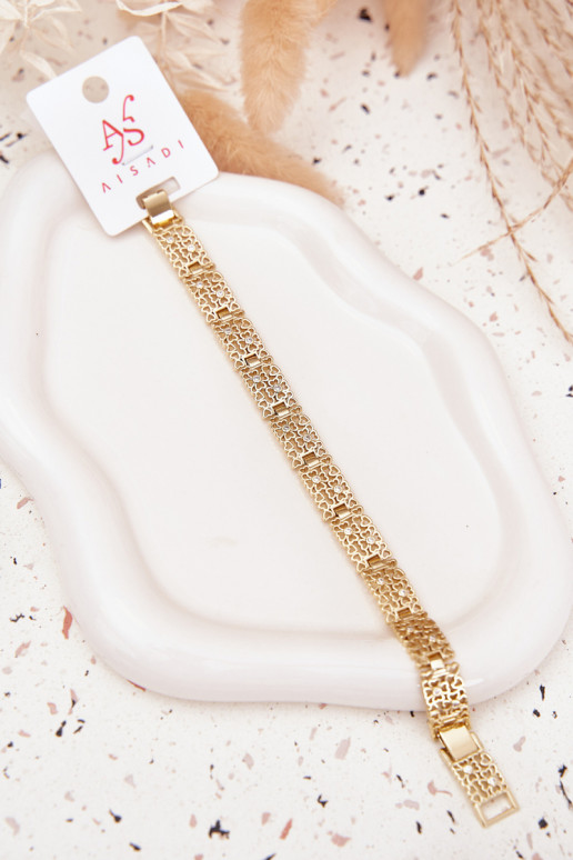 Una pulsera Femenino Hecho de acero quirúrgico color dorado