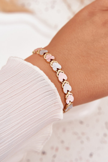 Una pulsera FemeninoKoloroAymi Corazonesmi Stal Chirurgiczna color dorado