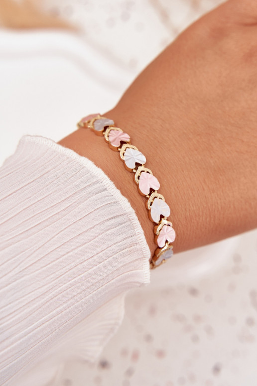 Una pulsera FemeninoKoloroAymi Corazonesmi Stal Chirurgiczna color dorado