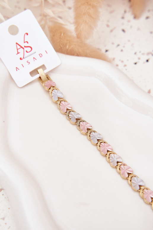 Una pulsera FemeninoKoloroAymi Corazonesmi Stal Chirurgiczna color dorado