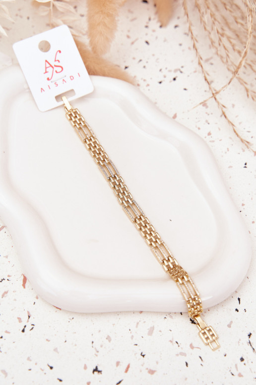 Una pulsera Femenino Hecho de acero quirúrgico con ojos centelleantes color dorado