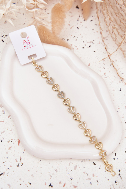 Una pulsera Hecho de acero quirúrgico con ojos centelleantes color dorado