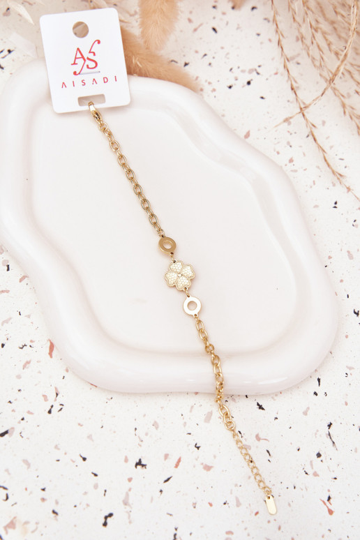 Una pulseraKoniczynką Hecho de acero quirúrgico color dorado